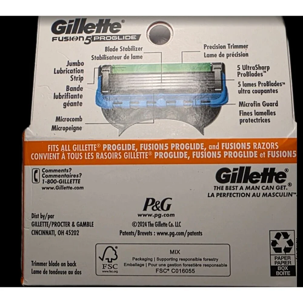 Gillette Fusion 5 Proglide Shield Defense 4 Cartridges
